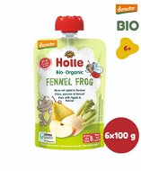 HOLLE Fennel Frog BIO pyré hruška jablko fenikel 6× 100 g - Kapsička pre deti