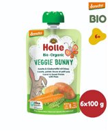 HOLLE Veggie Bunny BIO pyré mrkva bataty a hrášok 6× 100 g - Kapsička pre deti