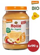 Holle organic Peach and apple 6 x 190g - Baby Food