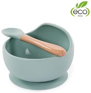 Snack Box Bo Jungle silicone bowl with suction cup and spoon - turqoise - Svačinový box