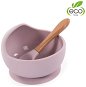 Bo Jungle silicone bowl with suction cup and spoon - pink - Children's Plate