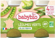 BABYBIO Green vegetables 2× 130 g - Baby Food