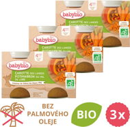 BABYBIO Mrkva a tekvica 3× (2× 130 g) - Príkrm