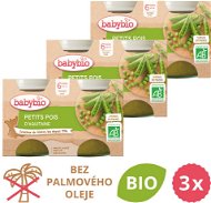 BABYBIO Peas 3 × (2 × 130 g) - Baby Food