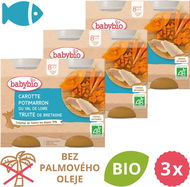 BABYBIO Mrkva a tekvica so pstruhom 3× (2× 200 g) - Príkrm