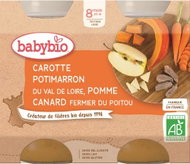 BABYBIO Carrots, pumpkins and apples with duck meat 2 × 200 g - Baby Food