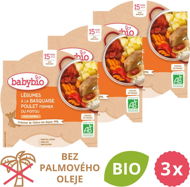 BABYBIO Zelenina s baskickým kuraťom a ryžou 3× 260 g - Príkrm