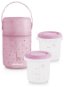 MINILAND Thermal insulation case + food cups Pink 2 pcs - Food Container Set