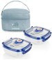 MINILAND Thermal insulation case + 2 hermetic food bowls Blue - Food Container Set