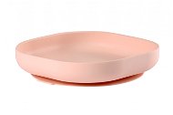 Beaba Talíř silikonový s přísavkou Pink - Dětský talíř
