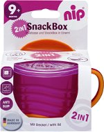 Snack Box Nip Snackbox 2in1 růžová, 250 ml - Svačinový box