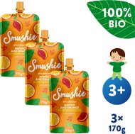 SALVEST Smushie BIO Ovocné smoothie s mangom, pomarančom a datľami 3× 170 g - Príkrm