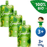 SALVEST Smushie BIO Fruit smoothie with pear, kiwi and spirulina 3 × 170 g - Baby Food