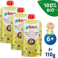 SALVEST Ponn BIO Banana with blueberry and cereal flakes 3×110 g - Meal Pocket