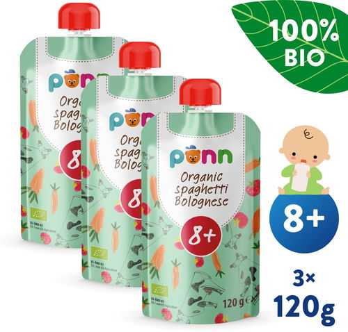 SALVEST Ponn BIO Boloňské špagety 3× 120 g - Kapsička pro děti - Hlavní obrázek
