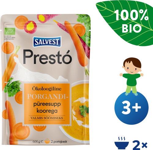 SALVEST Prestó BIO Carrot and cream soup 600 g - Baby Food - Main image