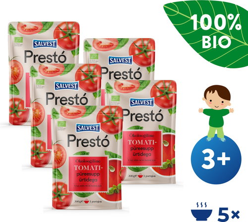 SALVEST Prestó BIO Tomato soup with herbs 5 × 300 g - Baby Food - Main image