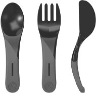 TWISTSHAKE Cutlery 6m + Black - Children's Cutlery