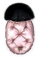 Floo for Baby Alaska ragyogó rózsaszín / fekete - Babakocsi bundazsák