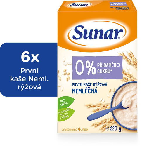 Sunar První kaše rýžová 6× 220 g - Nemléčná kaše - Hlavní obrázek