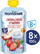 HAMÁNEK Jahoda a tvaroh 8× 100 g - Kapsička pro děti