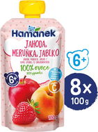 HAMÁNEK Jahoda a meruňka 8× 100 g - Kapsička pro děti