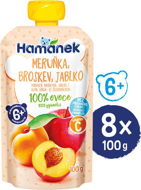 HAMÁNEK Broskyňa a marhuľa 8× 100 g - Kapsička pre deti