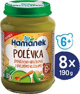 HAMÁNEK Špenátovo hrášková polévka 8× 190 g - Příkrm