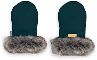 WITHOUT Deep green fur gloves - Pushchair Gloves