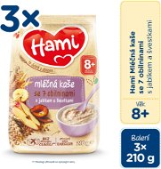 Hami Milk porridge with 7 cereals with apple and plums 8m + 3 × 210 g - Milk Porridge