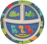 ZOPA Bamboo divided plate with suction cup Dino - Plate