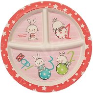 ZOPA Bamboo divided plate with suction Rabbits - Plate