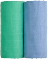 T-tomi Fabric TETRA towels blue + green, 2 pcs - Children's Bath Towel