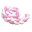 T-tomi Knitted Crib Bumper 180cm, White + Pink