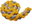 T-tomi Knitted Crib Bumper 180cm, Mustard + Anthracite