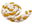 T-tomi Knitted Crib Bumper 180cm, Mustard + Flowers