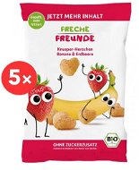 Freche Freunde ORGANIC Corn, Banana and Strawberry Puffs 5 × 30g - Crisps for Kids