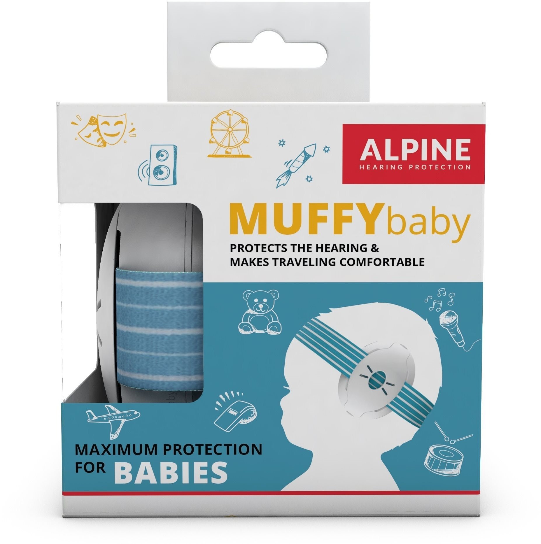 ALPINE Muffy Baby Szigetelő fülhallgató gyermekeknek - kék