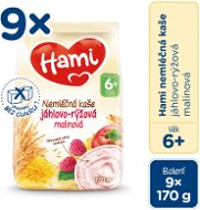 Hami Non-dairy millet-rice mash with raspberries 9 × 170 g - Dairy-Free Porridge