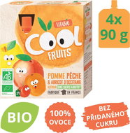 VITABIO Fruit ORGANIC Pouches Cool Fruits Apple, Peach, Apricot and Acerola 4 × 90g - Baby Food