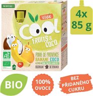 VITABIO Ovocné BIO kapsičky Cool Fruits kokos, hruška, banán a acerola 4× 85 g - Kapsička pre deti