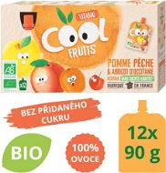 VITABIO Ovocné BIO kapsičky Cool Fruits jablko, broskyňa, marhuľa a acerola 12× 90 g - Kapsička pre deti