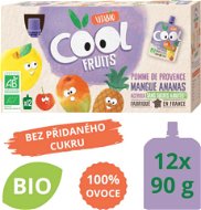 VITABIO Ovocné BIO kapsičky Cool Fruits jablko, mango, ananás a acerola 12× 90 g - Kapsička pre deti