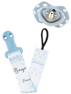 Canpol babies Ribbon with clip BONJOUR PARIS blue - Dummy Clip