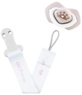 Canpol babies ribbon with clip ROYAL BABY pink - Dummy Clip