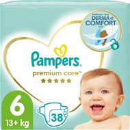 Jednorazové plienky PAMPERS Premium Care veľkosť 6 (38 ks) - Jednorázové pleny