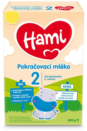 Hami 2 Pokračovacie dojčenské mlieko 6m+ 600 g - Dojčenské mlieko - Hlavný obrázok