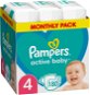Jednorázové pleny PAMPERS Active Baby vel. 4, Monthly Pack 180 ks - Jednorázové pleny