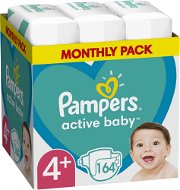 PAMPERS Active Baby vel. 4+, Monthly Pack 164 ks - Jednorazové plienky