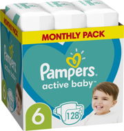 PAMPERS Active Baby size 6, Monthly Pack 128 pcs - Disposable Nappies